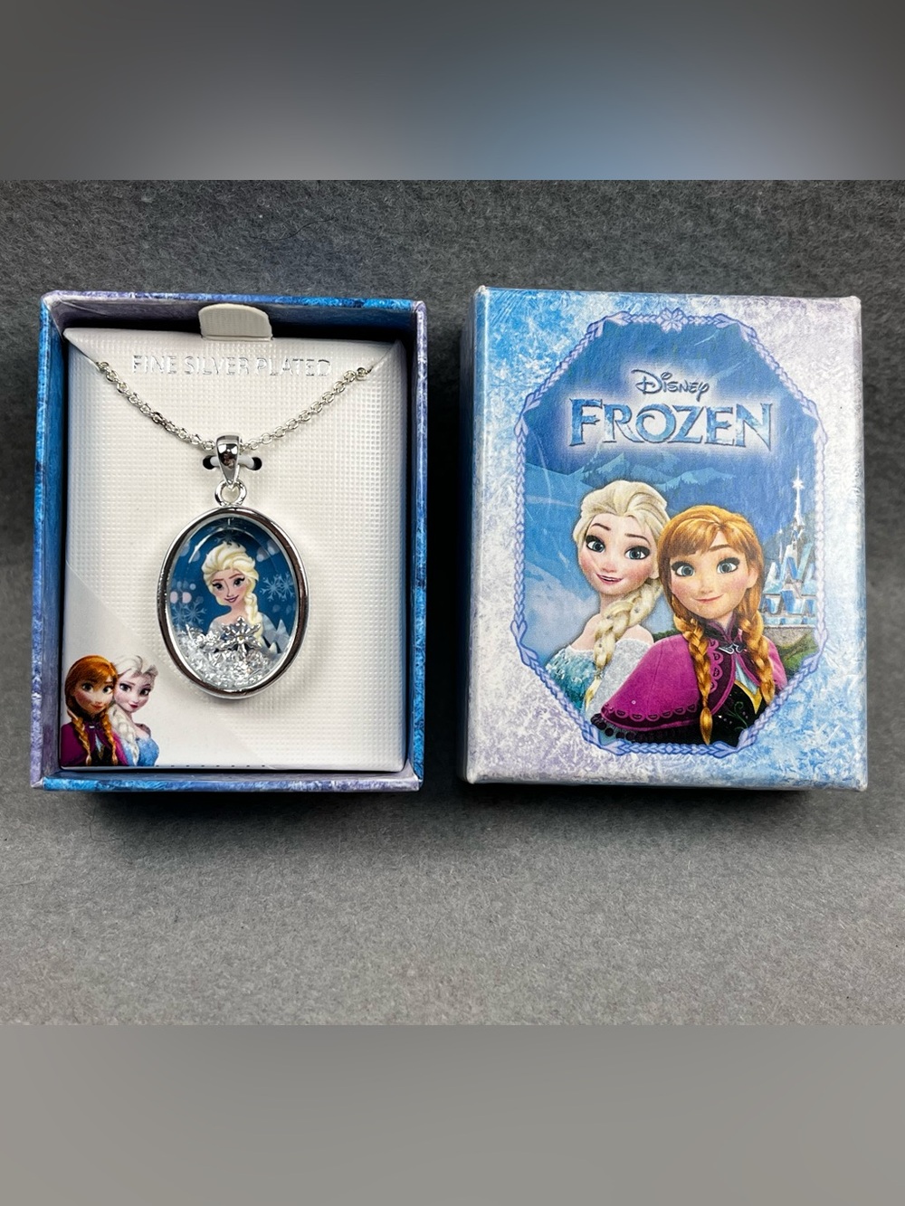 Silver Plated Disney Frozen Elsa 18” Necklace
